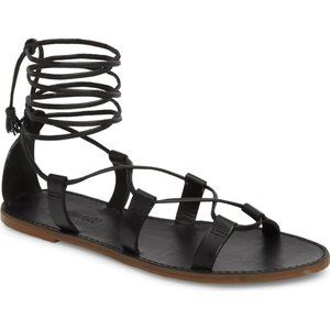 Madewell Boardwalk Lace Up Sandals Black